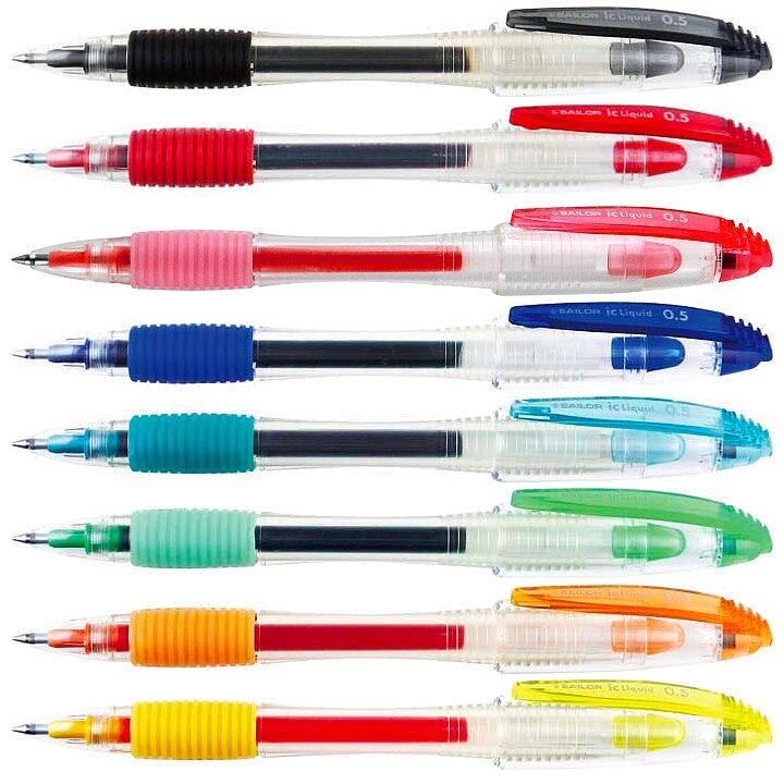 Sailor IC Liquid Ballpoint Pen - Yellow (0.5mm) Ballpoint Pens