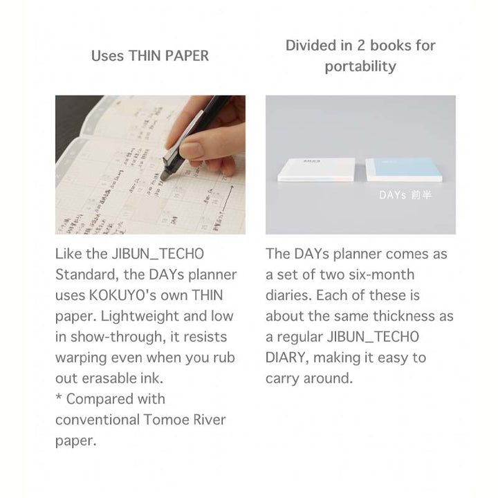 Kokuyo Jibun Days 2023 Planner - A5 Slim (Grey) Planners