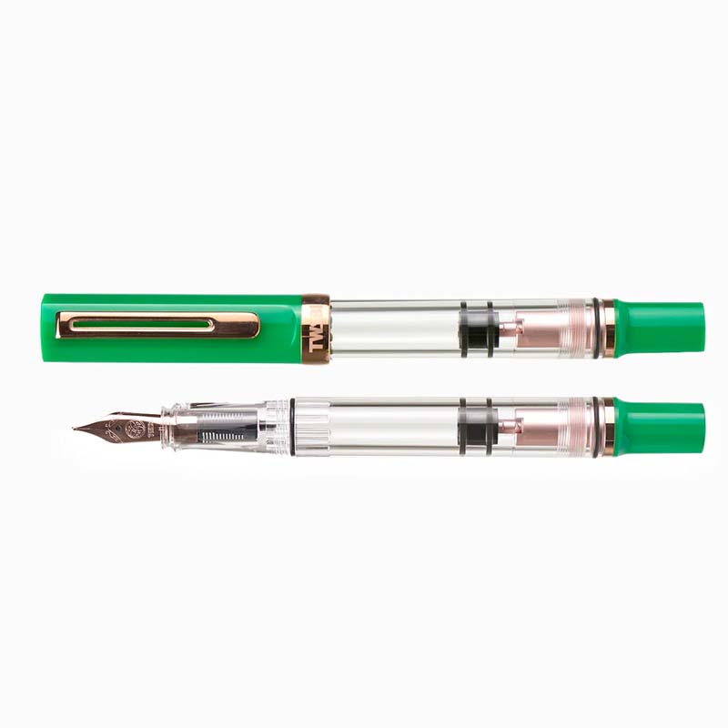 TWSBI ECO-T Pen and Ink Set (Royal Jade / Rose Gold) - Stub 1.1mm Fountain Pen