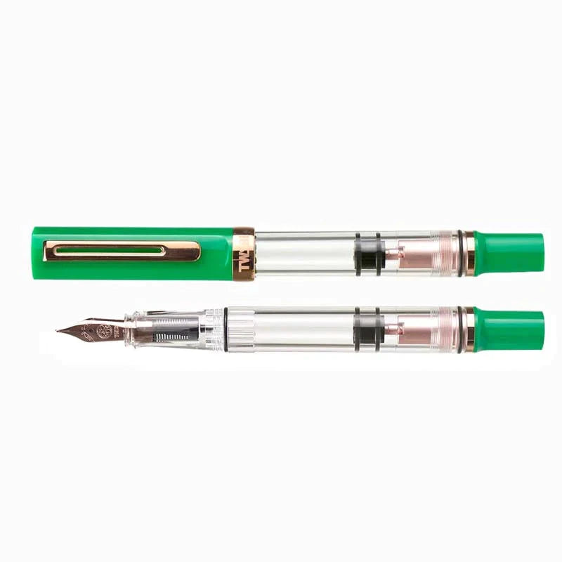 TWSBI ECO-T Pen and Ink Set (Royal Jade / Rose Gold) - Medium Fountain Pen