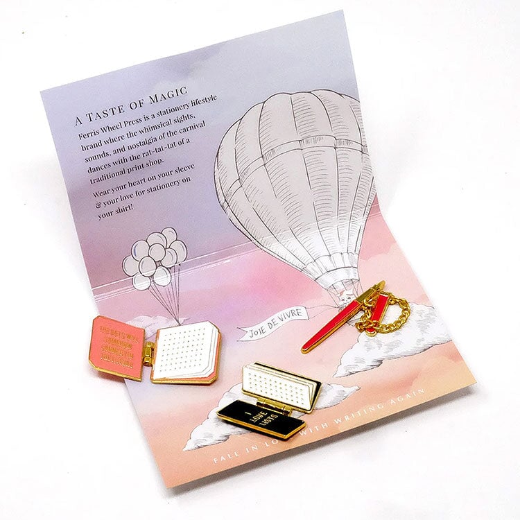 Ferris Wheel Press Enamel Pin Set Accessories