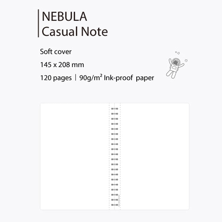 Colorverse Nebula Casual Note - Blank (Large/Oil Green) Notebook