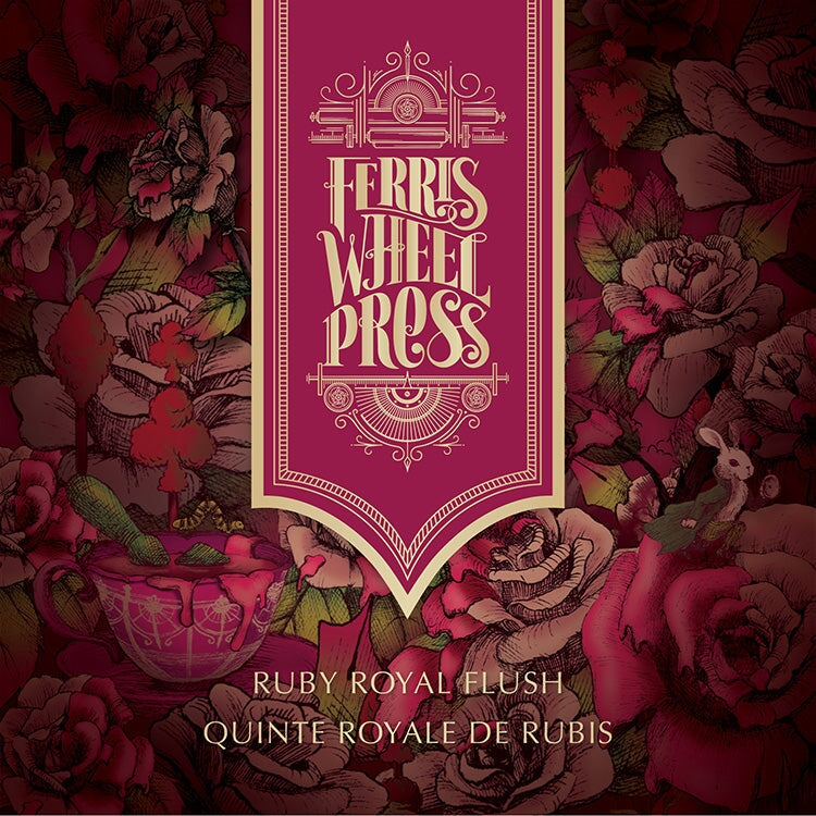 Ferris Wheel Press Down the Rabbit Hole - Ruby Royal Flush - 20ml Bottled Ink