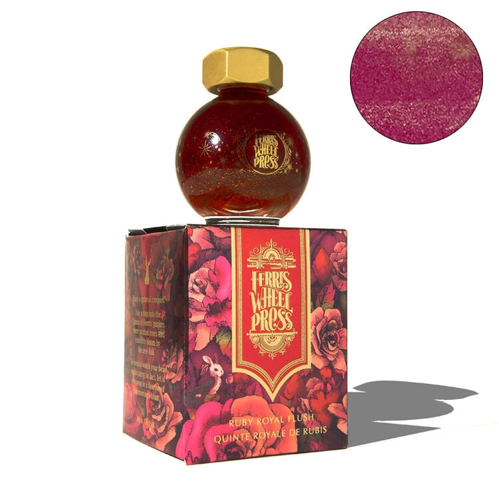Ferris Wheel Press Down the Rabbit Hole - Ruby Royal Flush - 20ml Bottled Ink