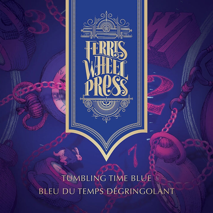Ferris Wheel Press Down the Rabbit Hole - Tumbling Time Blue - 20ml Bottled Ink