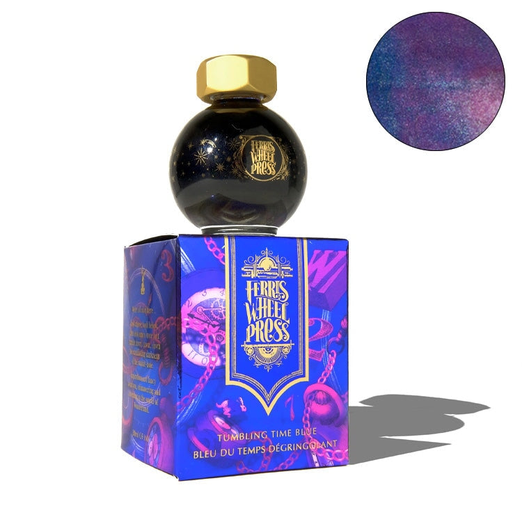 Ferris Wheel Press Down the Rabbit Hole - Tumbling Time Blue - 20ml Bottled Ink