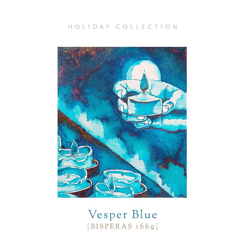 Vinta Inks Vesper Blue (Bisperas 1669) - 30ml Bottled Ink