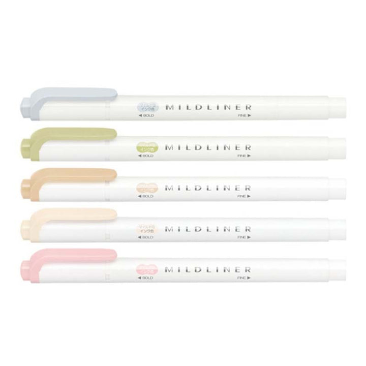 Zebra Mildliner - Natural Colour Set Highlighters