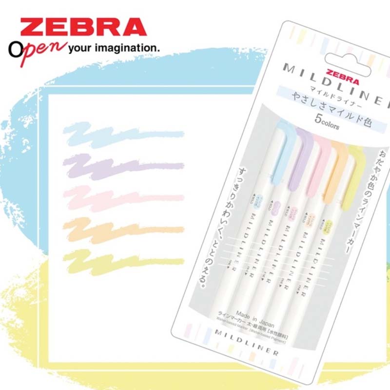 Zebra Mildliner - Gentle Colour Set Highlighters